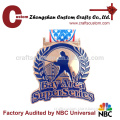 Custom high quality engraved metal medal/medallions with ribbon/logo design producer